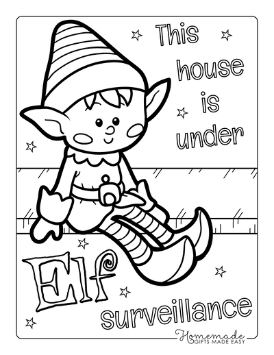 free elf coloring pages