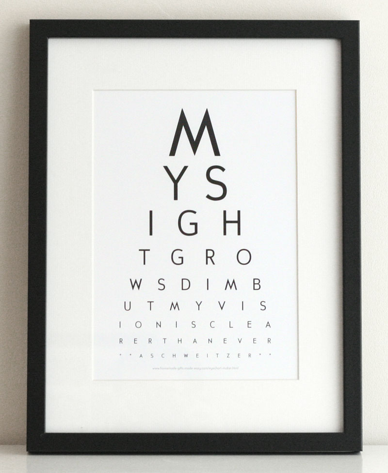 online eye exam chart