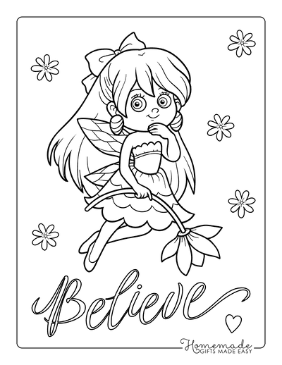 fairy type coloring pages