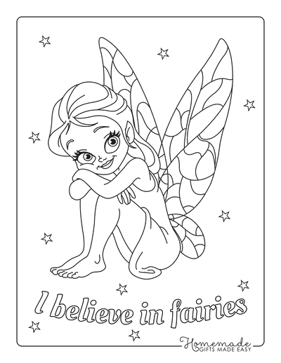 fairy type coloring pages