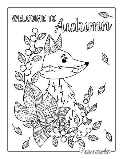 Printable Cute Fall Coloring Pages - Crafty Morning