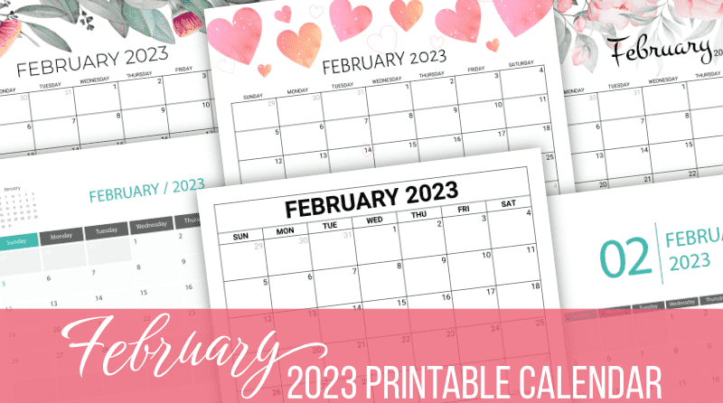 February 2023 & 2024 Calendar | Free Printable with Holidays