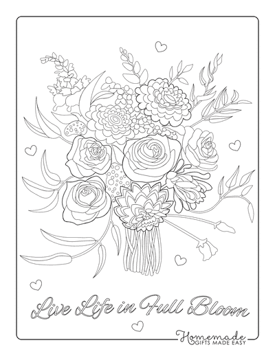 coloring pages for girls flowers roses