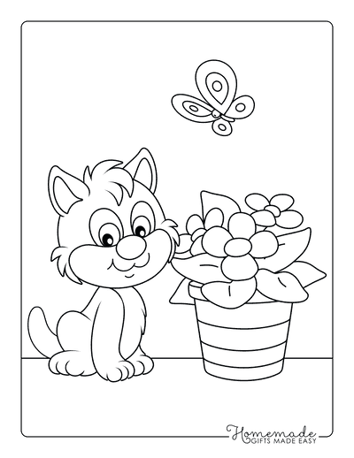 Flowers bunch coloring page for kids