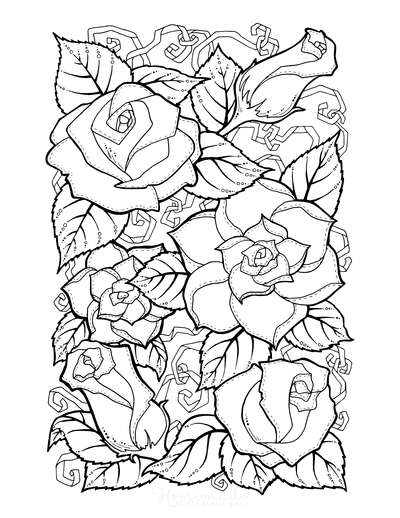 Free Flower Coloring Pages for Kids  Adults