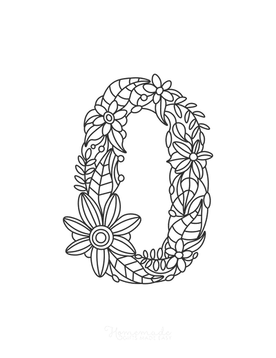 Flower Coloring Pages Number 0