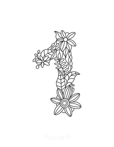 Flower Coloring Pages Number 1