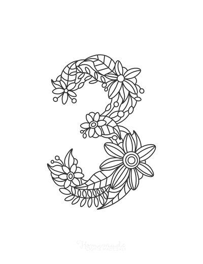Flower Coloring Pages Number 3