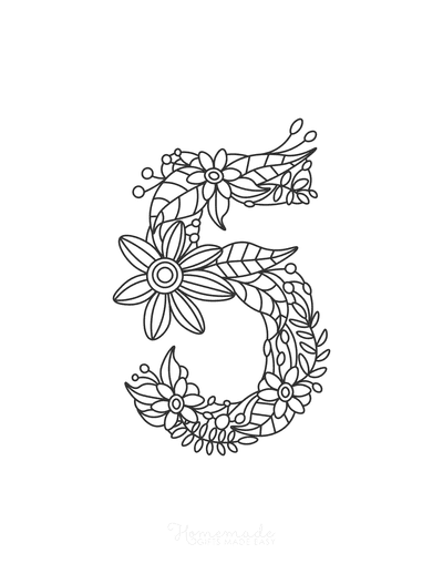 Flower Coloring Pages Number 5