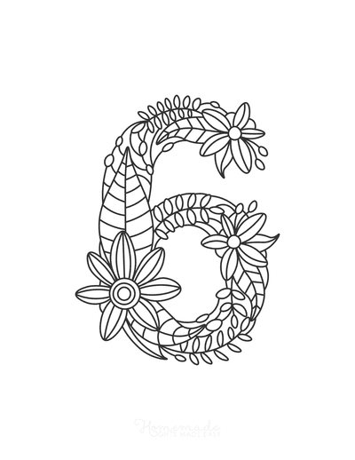 Flower Coloring Pages Number 6