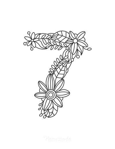 Flower Coloring Pages Number 7