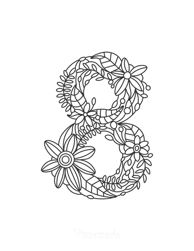 Flower Coloring Pages Number 8