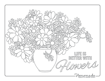 112 beautiful flower coloring pages