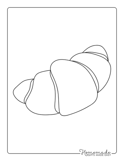 Food Coloring Pages Croissant
