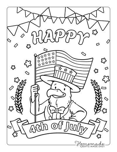 Fourth of July Coloring Pages Cool Eagle in Uncle Sam Hat July 4th Fourth of July Coloring Pages Cool Eagle in Uncle Sam Hat July 4th