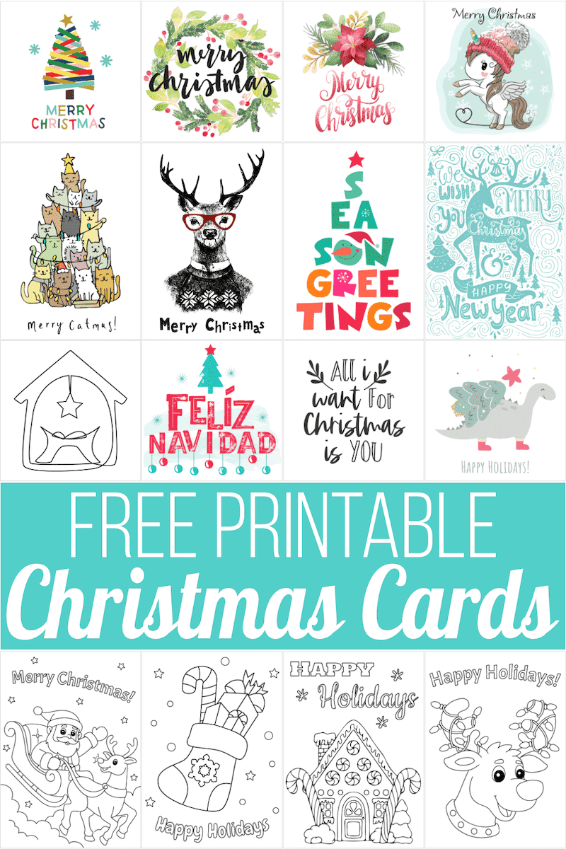 160 Free Printable Christmas Cards for 2023