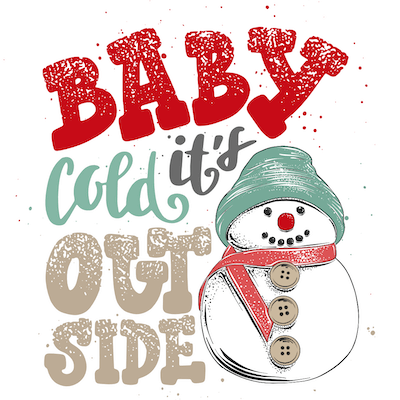 Free Printable Christmas Cards Baby Its Cold Outside Snowman