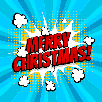 Free Printable Christmas Cards Kids Comic Style