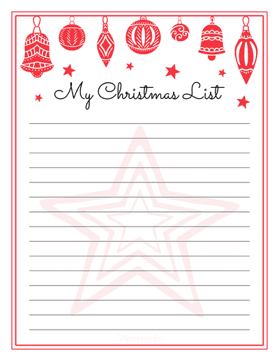 Free Printable Christmas Wish List Templates [PDF, Word, Excel]