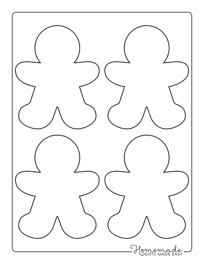 Gingerbread Man Template Printable Small Printable Templates
