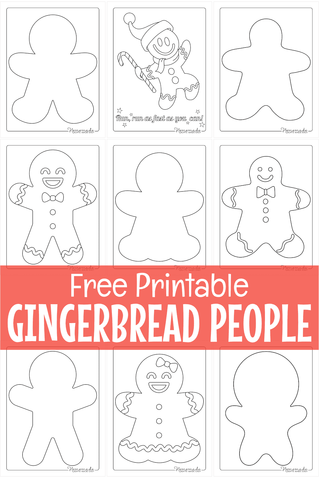 Gingerbread Man Templates