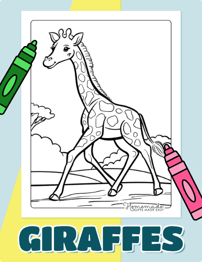 Giraffe Coloring Pages