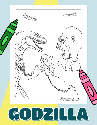 Godzilla Coloring Pages
