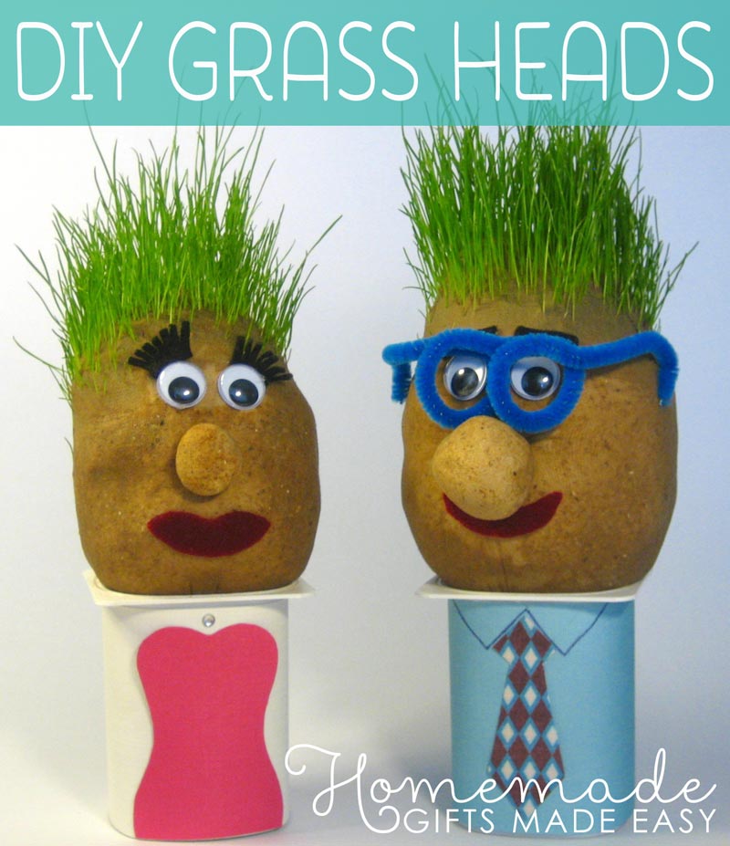 Cutest Grass Heads - Step by Step Instructions to Make