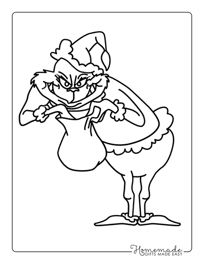 Grinch Coloring Pages Easy Full Size Grinch Coloring Page Grinch Drawings