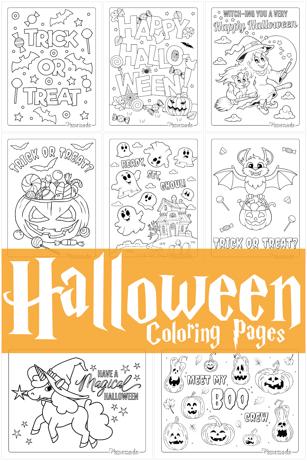 free printable halloween coloring pages for kids and adults