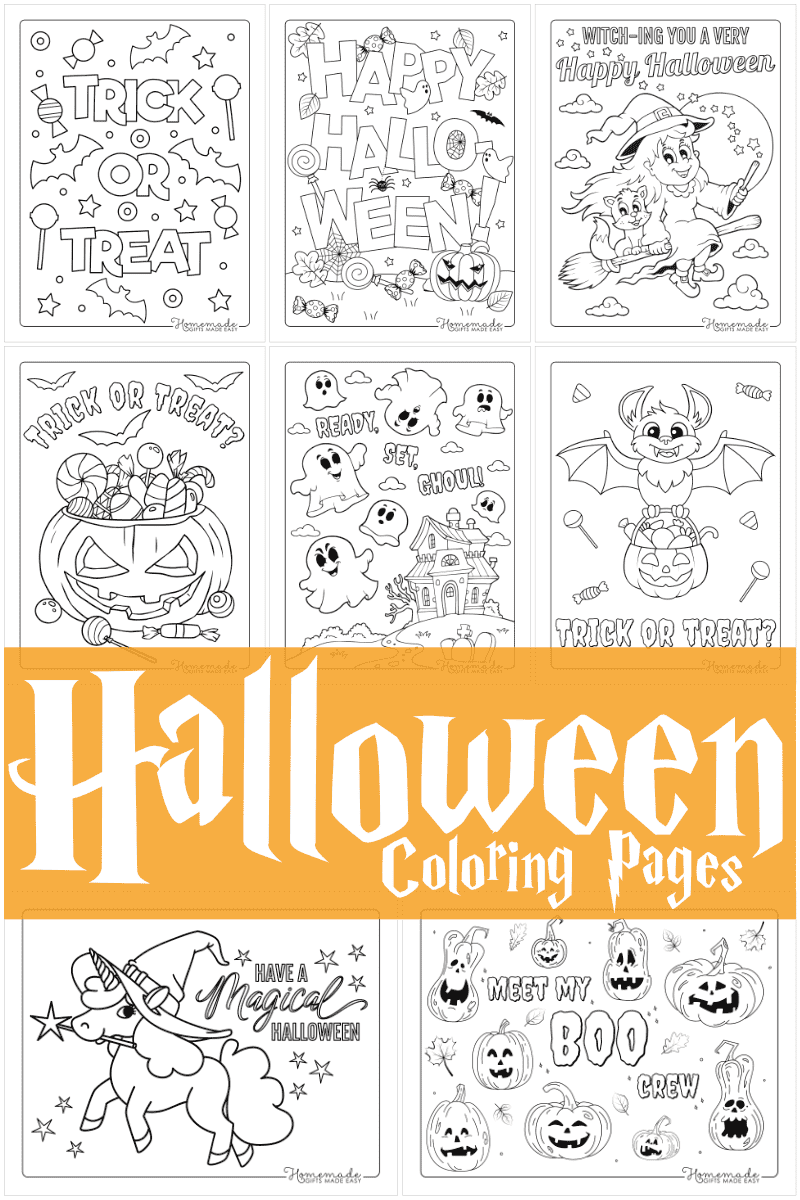 halloween coloring in pages free