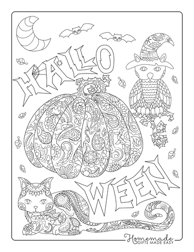 Página de colorir halloween gato  Pumpkin coloring pages, Free halloween  coloring pages, Halloween coloring sheets