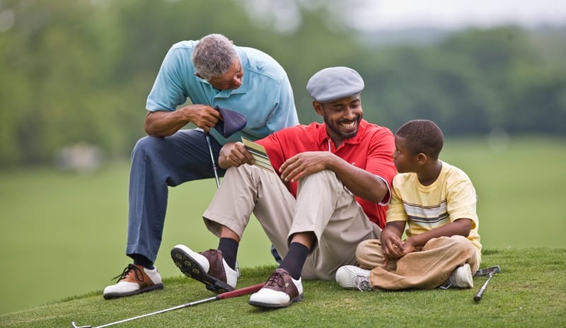 happy birthday dad golfing with dad and granddad