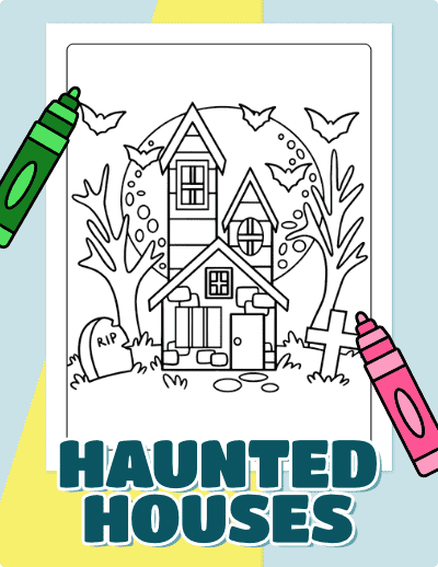 Haunted House Coloring Pages