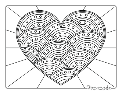 Heart Dot Art coloring page  Free Printable Coloring Pages