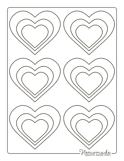 Heart Template Growing Heart Small