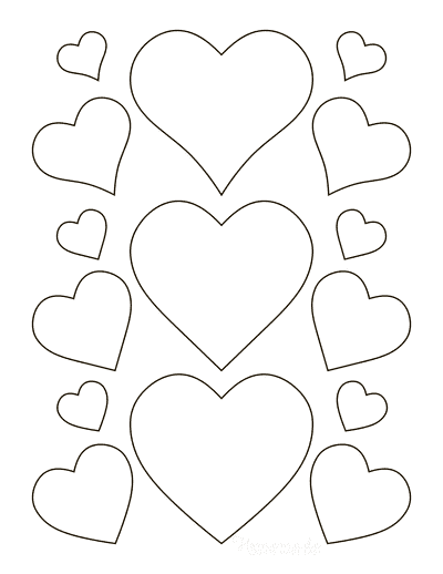 FREE Blank Heart Template  Printable Coloring Template