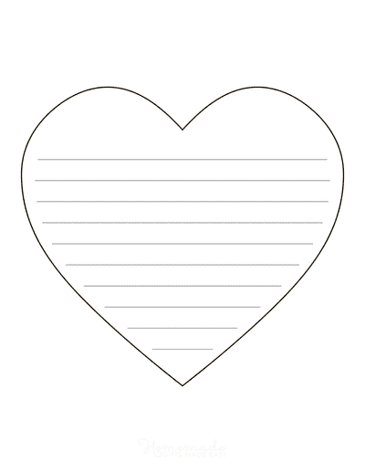 Printable Heart Template With Lines
