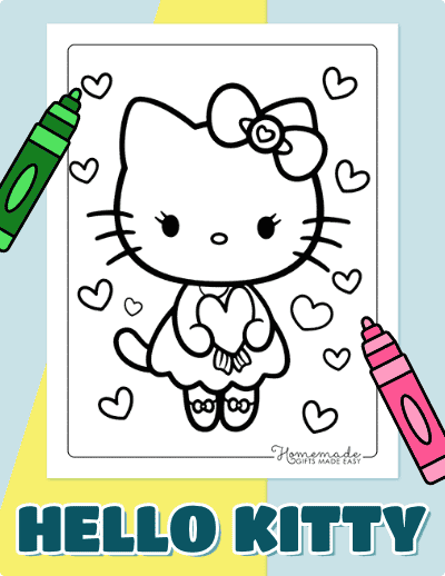 Hello Kitty Coloring Pages
