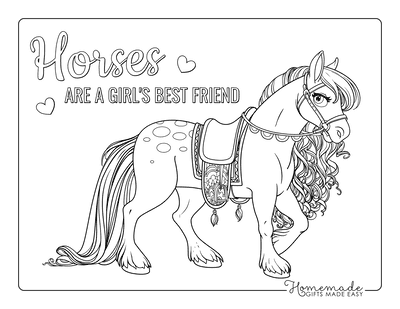 101 horse coloring pages for kids  adults  free printables