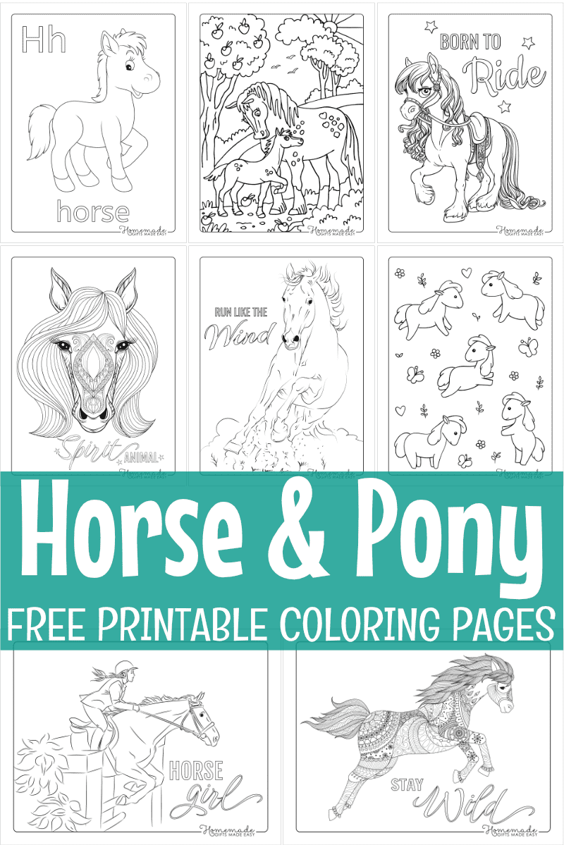 horse coloring pages for teenagers