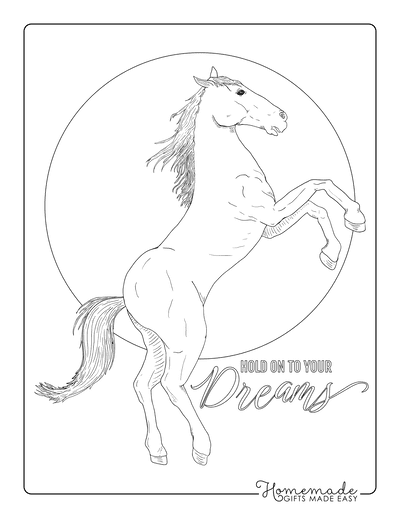horse drawings coloring pages