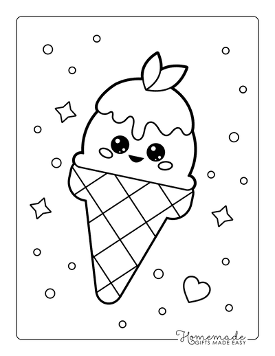 Ice Cream Coloring Book Drawing - Ice Cream Colour Drawing - Free  Transparent PNG Clipart Images Download
