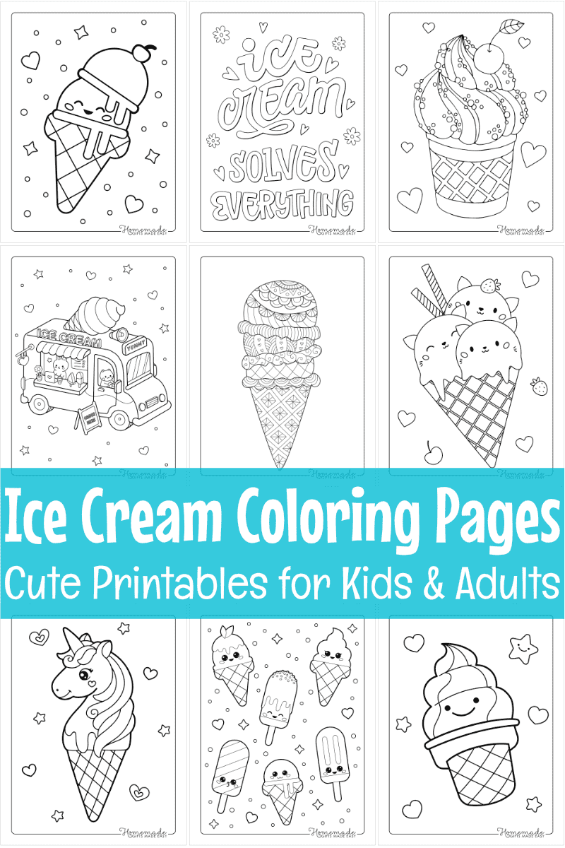 Ice Cream Coloring Pages