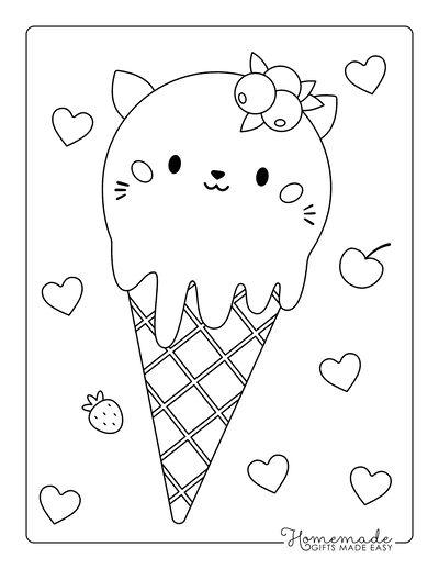 Ice Cream Coloring Pages for Kids & Adults
