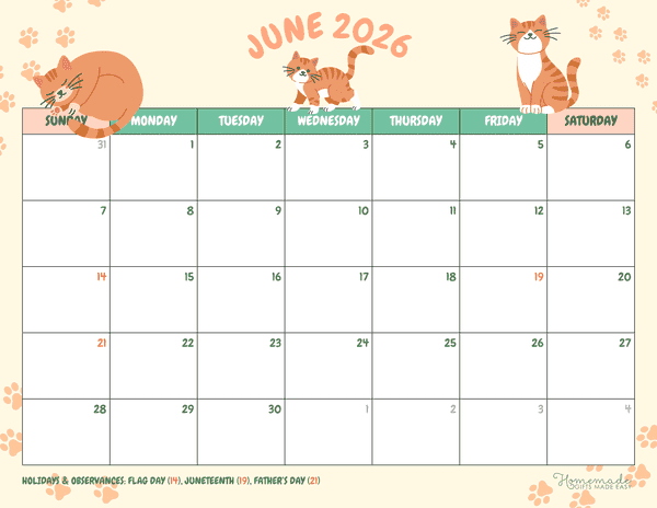 June Calendar