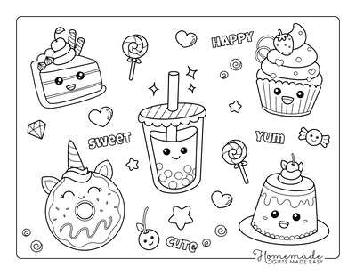 Kids-n-fun.com | 24 coloring pages of Birthday cakes