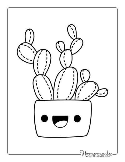 cactus flower coloring page