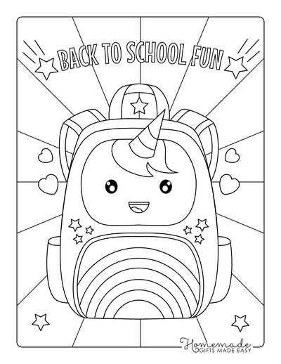Back to School Coloring Pages Featuring Silly School Supplies!