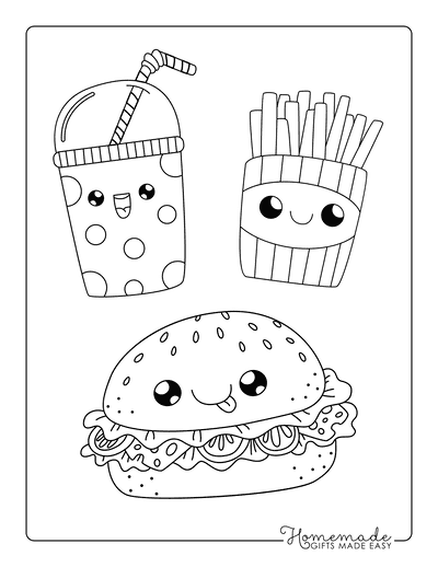 cheeseburger coloring page